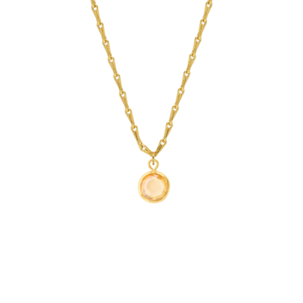 Citrine Gold Crystal Necklace