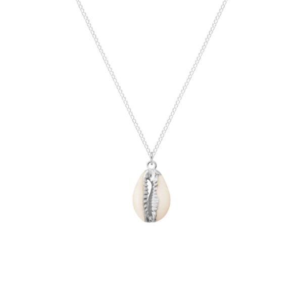 Silver Cowrie Shell Pendant