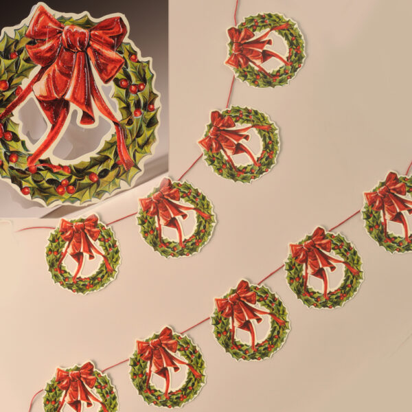 Mamelok Christmas Glitter Wreath Garland