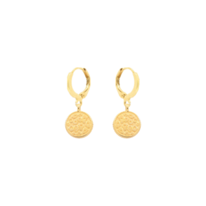 Gold Leopard Print Charm Earrings