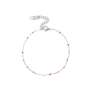 Silver Saskia Lucy Rainbow Bracelet