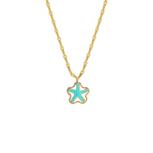 Aqua Saskia Lucy Starfish Charm Necklace