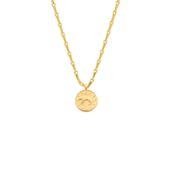 Tiger Medal Necklace-Gold