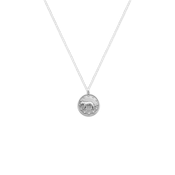 Tiger Medal Necklace-Sliver