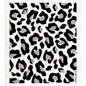 Jangneus Black Leopard print Dishcloth