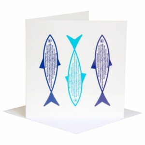 BLUE FISH GREETING CARD