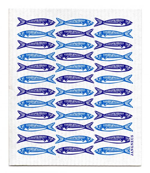 Jangneus Blue Sardines Dishcloth
