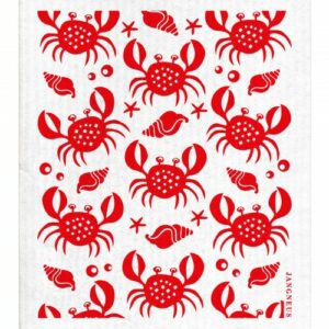 Jangneus Red Crabs Dishcloth