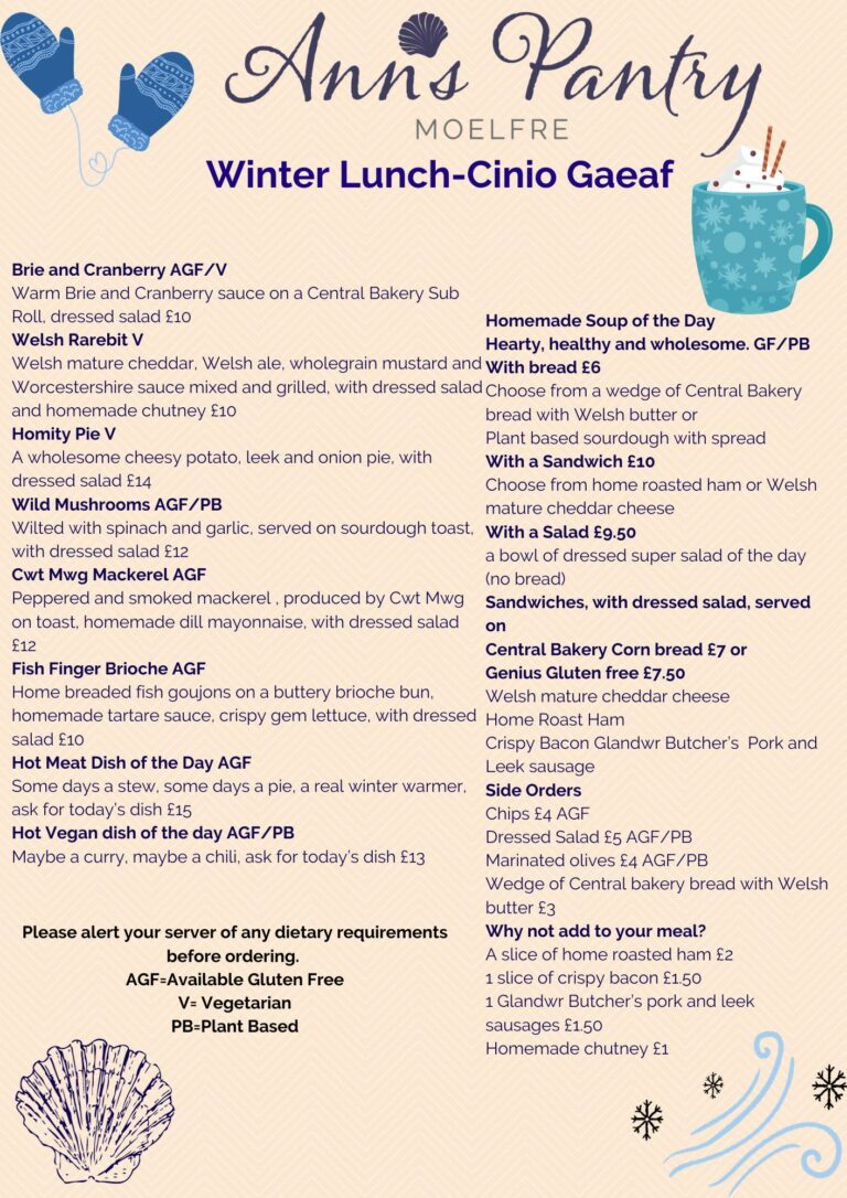 Daytime Menus Ann's Pantry