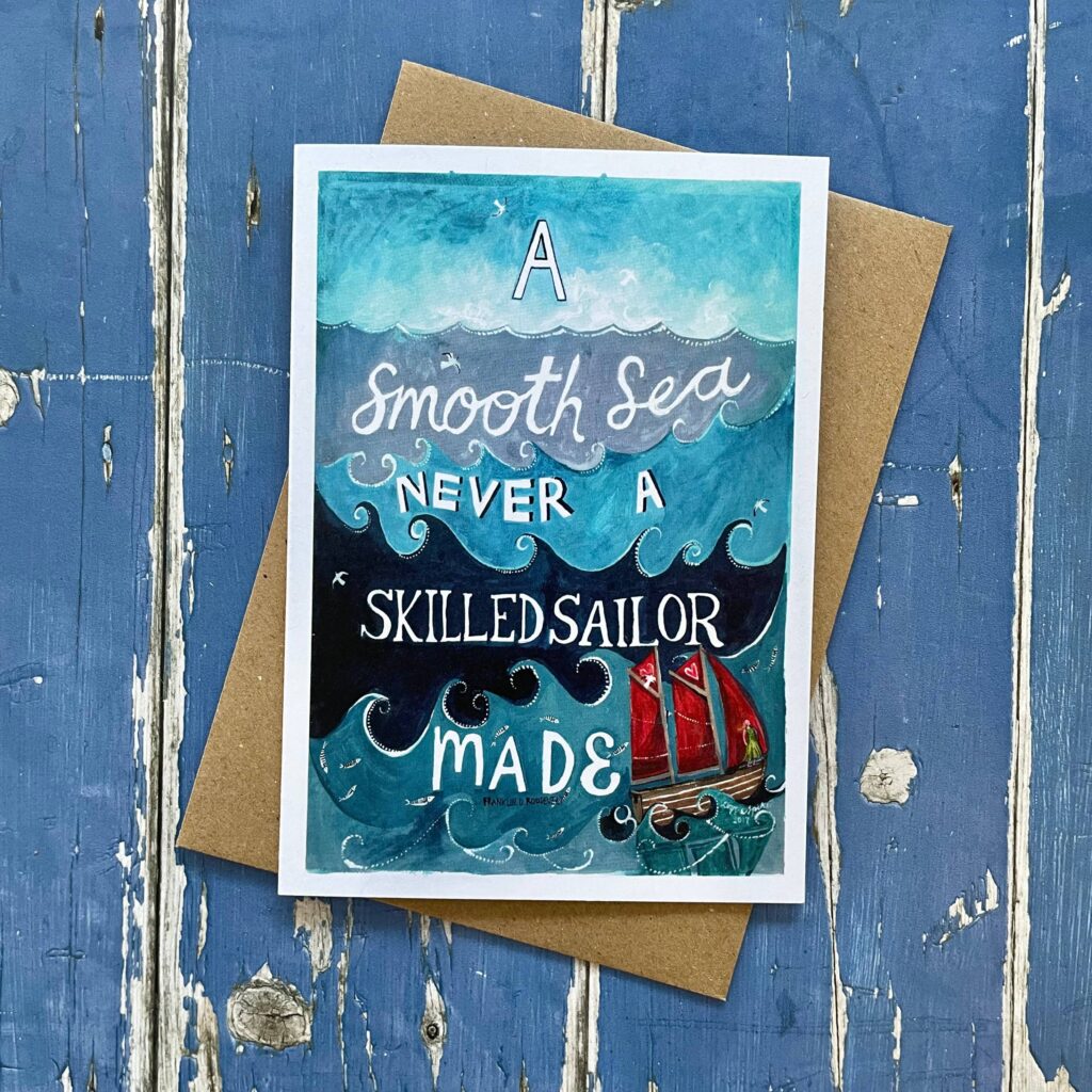 Driftwood Design Sailing Card